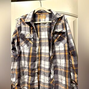 Reclaim Athletic fit button down shirt.